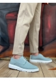 BA0003 Bağcıklı Klasik Spor Keten Turkuaz Yüksek Taban Casual Erkek Ayakkabı