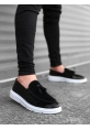 BA0005 Bağcıksız Yüksek Taban Siyah Beyaz Taban Klasik Süet Detaylı Püsküllü Corcik Erkek Ayakkabı