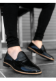 BA0009 Rugan Corcik Siyah Klasik Erkek Ayakkabısı