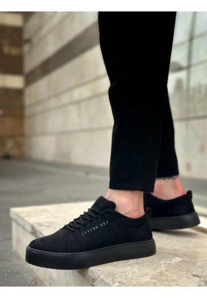 BA0104 Bağcıklı Siyah Süet Spor Klasik Erkek Ayakkabı