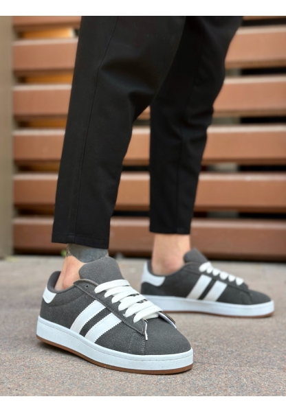 BA0235 BOA İki Çizgili Füme Erkek Günlük Ayakkabı