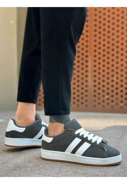 BA0235 BOA İki Çizgili Füme Erkek Günlük Ayakkabı