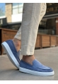 BA0241 Bağcıksız Yüksek Taban Mavi Süet Erkek Ayakkabı