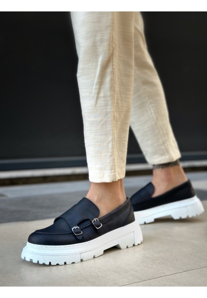 BA0242 Tokalı Klasik Yüksek Taban Siyah Erkek Ayakkabı