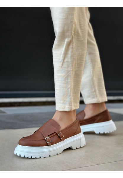 BA0242 Tokalı Klasik Yüksek Taban Taba Erkek Ayakkabı