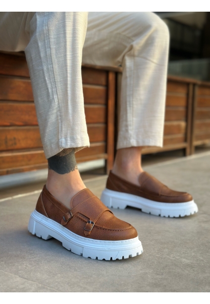 BA0242 Tokalı Klasik Yüksek Taban Taba Erkek Ayakkabı