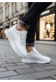 BA0246 Beyaz Bağcıklı Yüksek Taban Günlük Erkek Ayakkabı