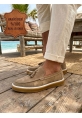 BA0250 %100 İçi Dışı Hakiki Deri Erkek Bej Süet Casual Loafer Püskül Detaylı Kauçuk Rahat Taban Dikişli Ayakkabı