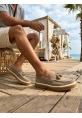 BA0250 %100 İçi Dışı Hakiki Deri Erkek Bej Süet Casual Loafer Püskül Detaylı Kauçuk Rahat Taban Dikişli Ayakkabı