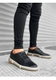 BA0309 İçi Dışı Hakiki Deri Bağcıklı Siyah Klasik Erkek Ayakkabısı