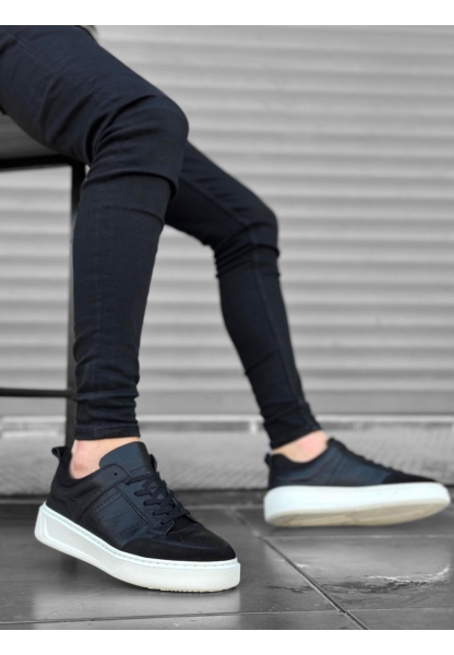 BA0314 İçi Dışı Hakiki Deri Bağcıklı Siyah Klasik Erkek Ayakkabısı