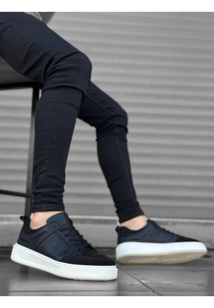 BA0314 İçi Dışı Hakiki Deri Bağcıklı Siyah Klasik Erkek Ayakkabısı