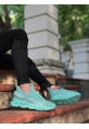 BA0350 Yüksek Taban Tarz Sneakers Cırt Detaylı Mint Yeşili Erkek Spor Ayakkabısı