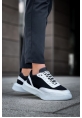 BA0354 Günlük  Bağcıklı Erkek Yüksek Beyaz Parçalı Beyaz Taban Spor Ayakkabı