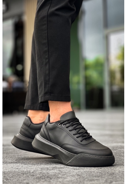 BA0354 Günlük  Bağcıklı Erkek Yüksek Siyah Taban Spor Ayakkabı