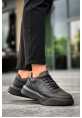 BA0354 Günlük  Bağcıklı Erkek Yüksek Siyah Taban Spor Ayakkabı
