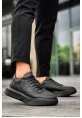 BA0354 Günlük  Bağcıklı Erkek Yüksek Siyah Taban Spor Ayakkabı