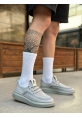 BA0375 Özel Örme Triko Tarz Gri Renk Spor Ayakkabı 