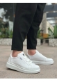 BA0423 BOA Kalın Tırtık Yüksek Taban Beyaz Bağcıklı Spor Erkek Ayakkabı