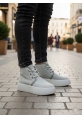 BA0550 İçi Kürklü Bağcıklı Gri Erkek Tarz Spor Bot
