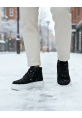 BA0550 İçi Kürklü Bağcıklı Siyah Erkek Tarz Spor Bot