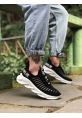 BA0602 Phantom Yüksek Taban Tarz Sneakers Siyah Beyaz Erkek Spor Ayakkabısı