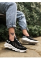 BA0602 Phantom Yüksek Taban Tarz Sneakers Siyah Beyaz Erkek Spor Ayakkabısı