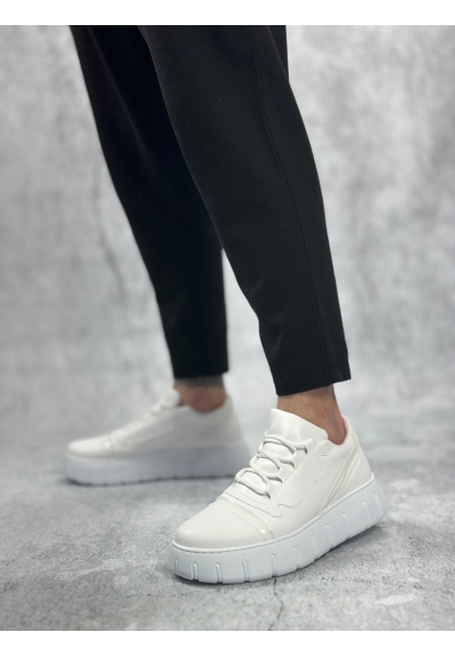 BA0666 BOA Beyaz Yüksek Taban Erkek Günlük Ayakkabı