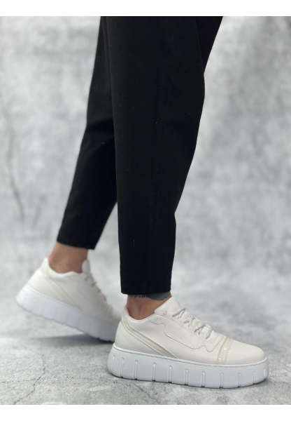 BA0666 BOA Beyaz Yüksek Taban Erkek Günlük Ayakkabı