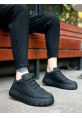 BA0666 BOA Siyah Yüksek Taban Erkek Günlük Ayakkabı
