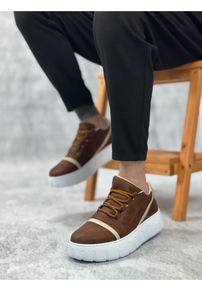 BA0666 BOA Taba Yüksek Taban Erkek Günlük Ayakkabı