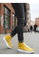 BA0713 Bağcıklı Sarı Yüksek Taban Erkek Tarz Spor Bot